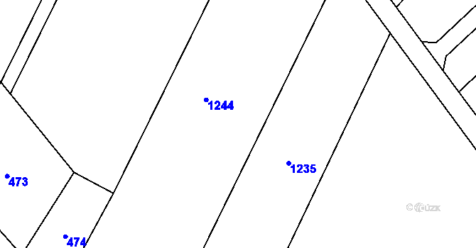 Parcela st. 467/6 v KÚ Hamry, Katastrální mapa