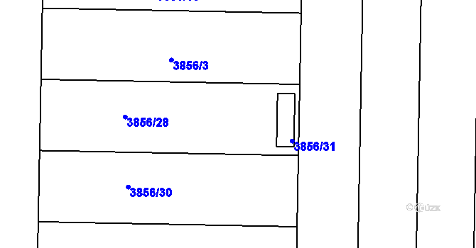 Parcela st. 3856/19 v KÚ Žatčany, Katastrální mapa