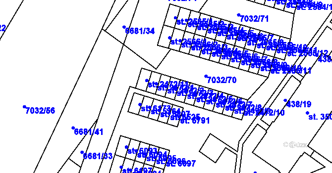Parcela st. 2472/2 v KÚ Žatec, Katastrální mapa