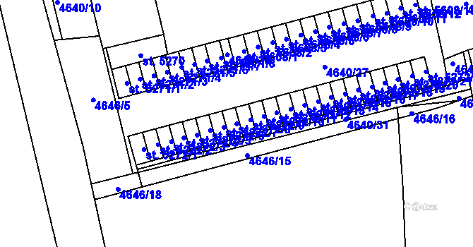 Parcela st. 5272/8 v KÚ Žatec, Katastrální mapa