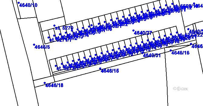 Parcela st. 5272/9 v KÚ Žatec, Katastrální mapa