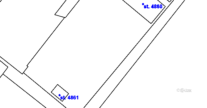 Parcela st. 5655/19 v KÚ Žatec, Katastrální mapa