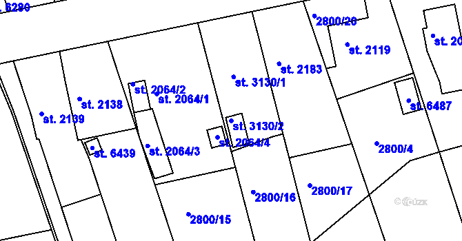 Parcela st. 3130/2 v KÚ Žatec, Katastrální mapa