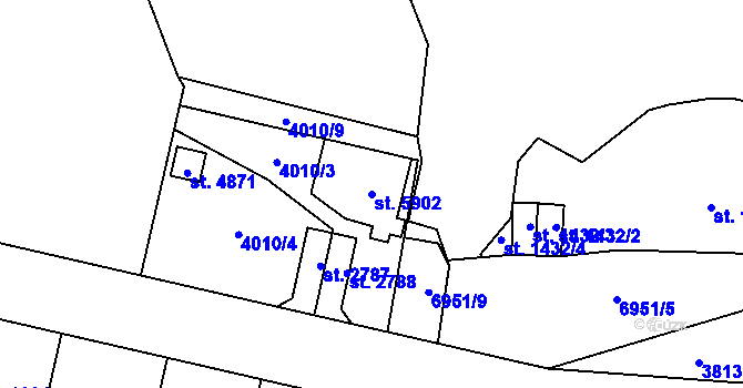 Parcela st. 5902 v KÚ Žatec, Katastrální mapa