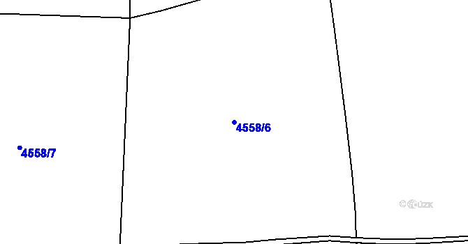Parcela st. 4558/6 v KÚ Žatec, Katastrální mapa