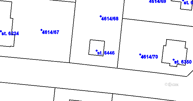 Parcela st. 6446 v KÚ Žatec, Katastrální mapa