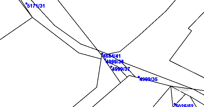 Parcela st. 4684/41 v KÚ Žatec, Katastrální mapa