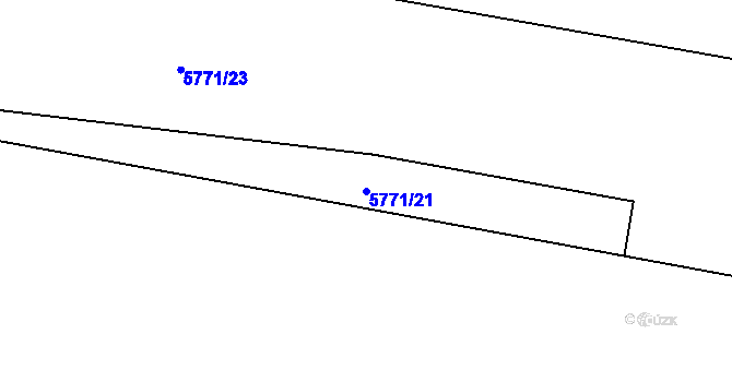 Parcela st. 5771/21 v KÚ Žatec, Katastrální mapa