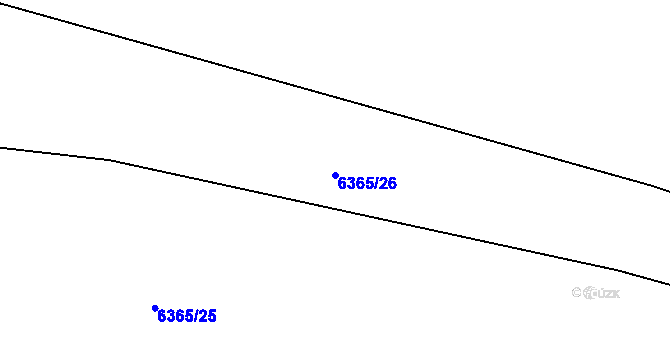 Parcela st. 6365/26 v KÚ Žatec, Katastrální mapa