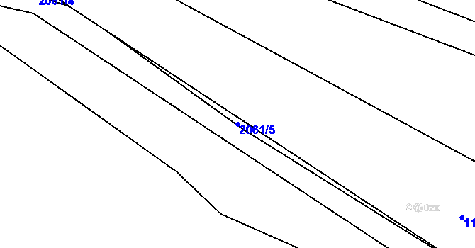 Parcela st. 2061/5 v KÚ Ždánice u Kouřimi, Katastrální mapa