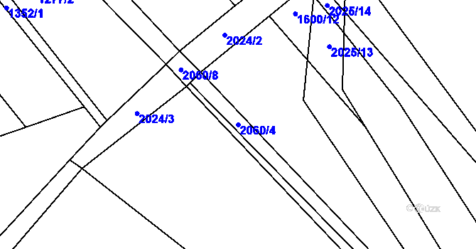 Parcela st. 2060/4 v KÚ Ždánice u Kouřimi, Katastrální mapa