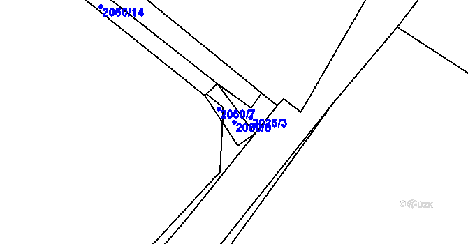 Parcela st. 2060/6 v KÚ Ždánice u Kouřimi, Katastrální mapa