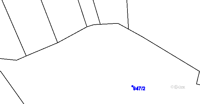 Parcela st. 947/6 v KÚ Ždánice u Kouřimi, Katastrální mapa