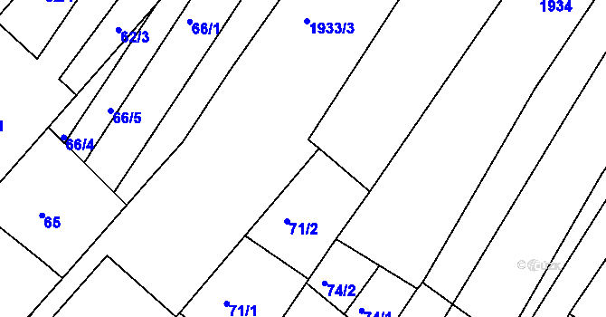 Parcela st. 69/6 v KÚ Ždánice, Katastrální mapa