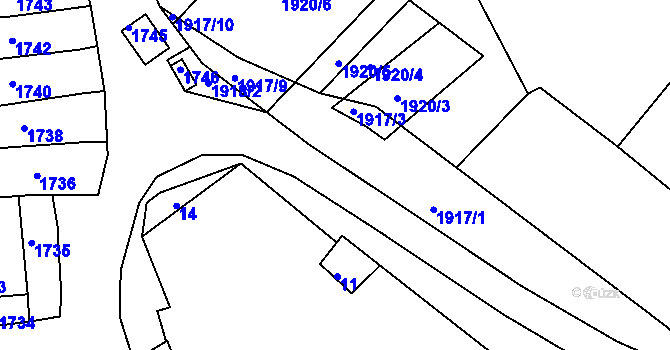 Parcela st. 172/100 v KÚ Ždánice, Katastrální mapa
