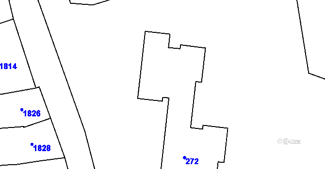 Parcela st. 272 v KÚ Ždánice, Katastrální mapa