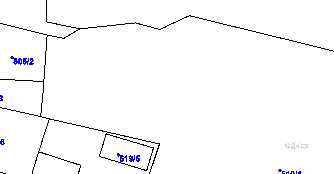 Parcela st. 518 v KÚ Ždánice, Katastrální mapa