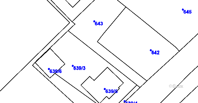 Parcela st. 641 v KÚ Ždánice, Katastrální mapa