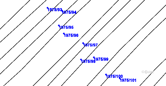Parcela st. 1975/97 v KÚ Ždánice, Katastrální mapa