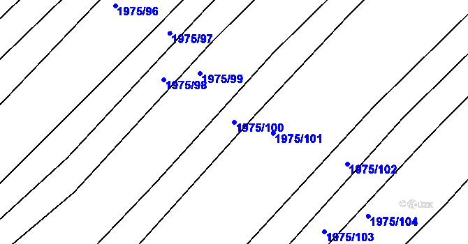 Parcela st. 1975/100 v KÚ Ždánice, Katastrální mapa