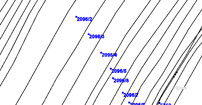 Parcela st. 2096/4 v KÚ Ždánice, Katastrální mapa