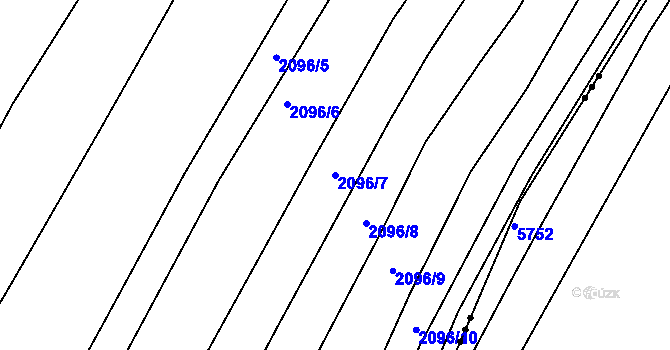 Parcela st. 2096/7 v KÚ Ždánice, Katastrální mapa