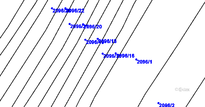 Parcela st. 2096/17 v KÚ Ždánice, Katastrální mapa
