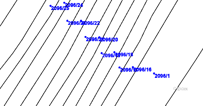 Parcela st. 2096/19 v KÚ Ždánice, Katastrální mapa