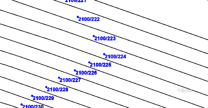 Parcela st. 2100/224 v KÚ Ždánice, Katastrální mapa