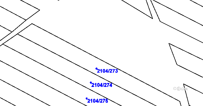 Parcela st. 2104/272 v KÚ Ždánice, Katastrální mapa