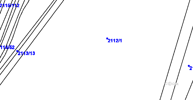 Parcela st. 2112/3 v KÚ Ždánice, Katastrální mapa