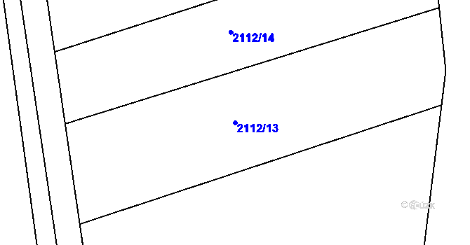 Parcela st. 2112/13 v KÚ Ždánice, Katastrální mapa