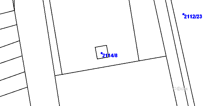 Parcela st. 2114/8 v KÚ Ždánice, Katastrální mapa