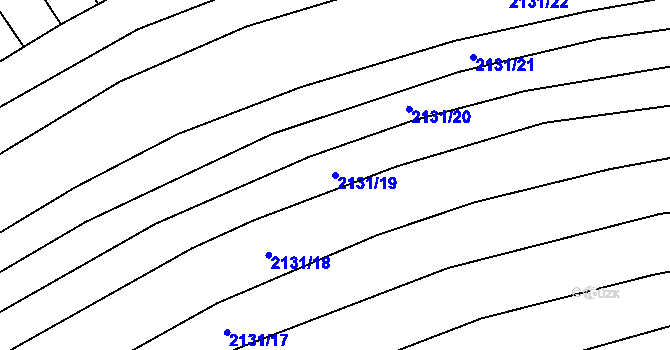Parcela st. 2131/19 v KÚ Ždánice, Katastrální mapa