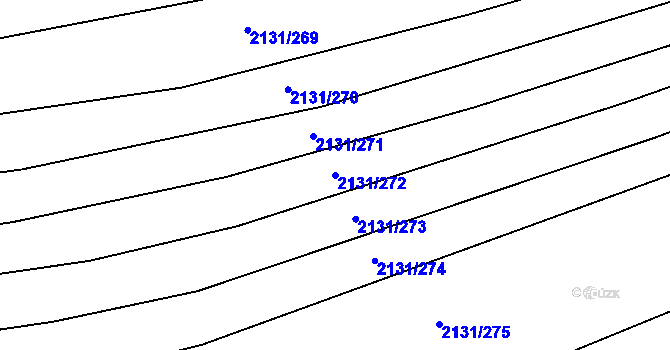 Parcela st. 2131/272 v KÚ Ždánice, Katastrální mapa