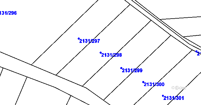 Parcela st. 2131/298 v KÚ Ždánice, Katastrální mapa