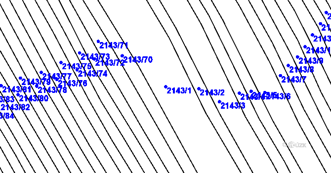 Parcela st. 2143/1 v KÚ Ždánice, Katastrální mapa