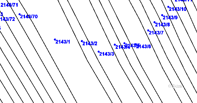 Parcela st. 2143/3 v KÚ Ždánice, Katastrální mapa