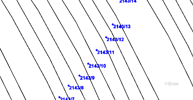 Parcela st. 2143/11 v KÚ Ždánice, Katastrální mapa