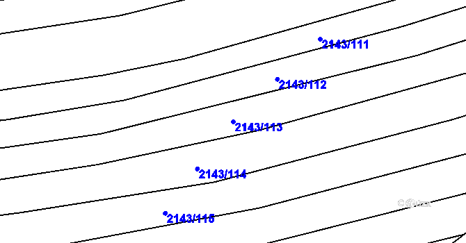 Parcela st. 2143/113 v KÚ Ždánice, Katastrální mapa