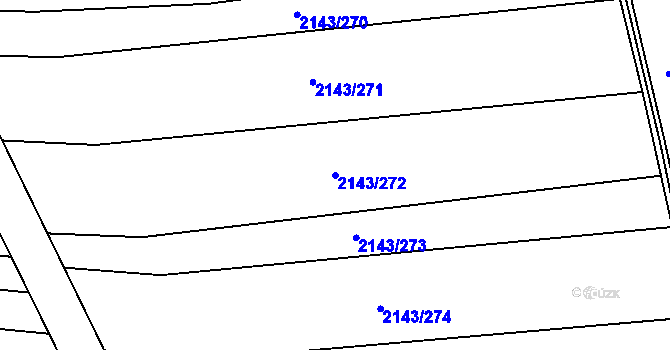 Parcela st. 2143/272 v KÚ Ždánice, Katastrální mapa
