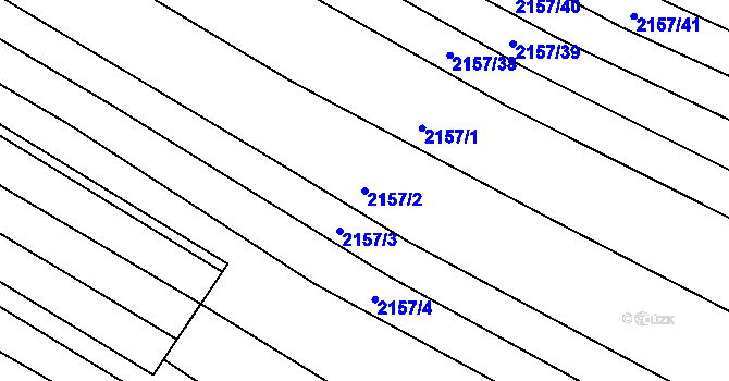 Parcela st. 2157/2 v KÚ Ždánice, Katastrální mapa