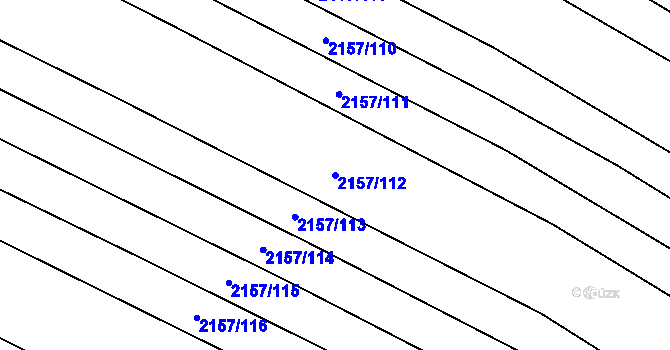 Parcela st. 2157/112 v KÚ Ždánice, Katastrální mapa