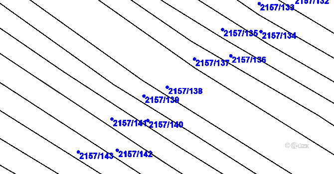 Parcela st. 2157/138 v KÚ Ždánice, Katastrální mapa