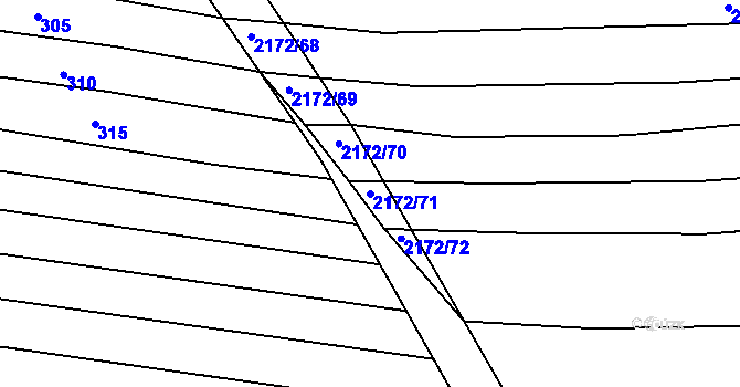 Parcela st. 2172/71 v KÚ Ždánice, Katastrální mapa