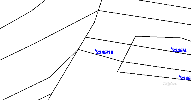 Parcela st. 2245/18 v KÚ Ždánice, Katastrální mapa