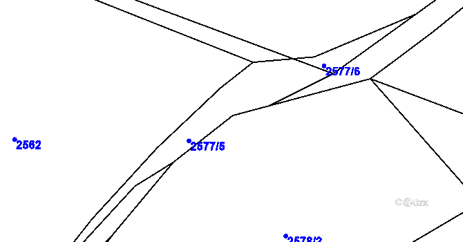 Parcela st. 2578/8 v KÚ Ždánice, Katastrální mapa