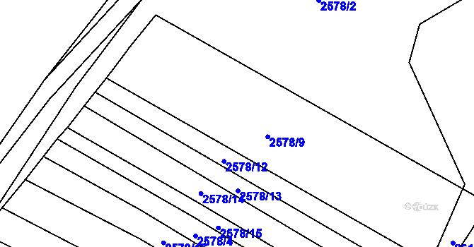 Parcela st. 2578/10 v KÚ Ždánice, Katastrální mapa