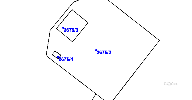 Parcela st. 2676/2 v KÚ Ždánice, Katastrální mapa