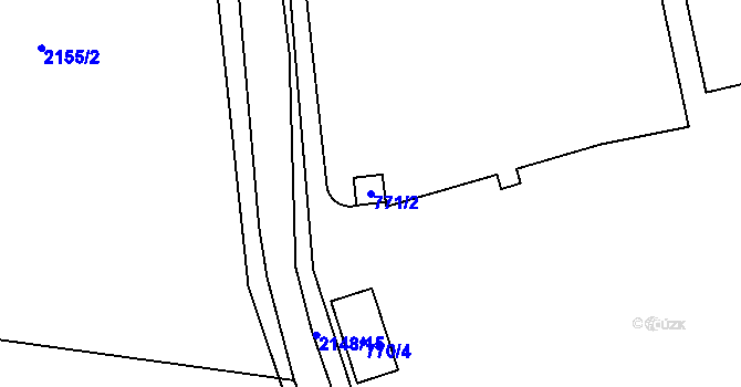 Parcela st. 771/2 v KÚ Ždánice, Katastrální mapa